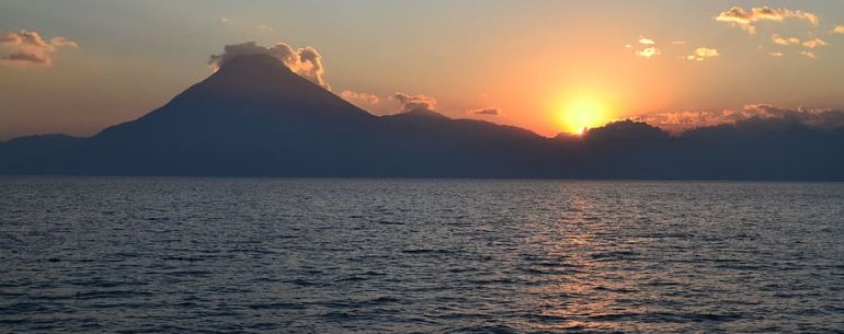 Sunset in Atitlán lake